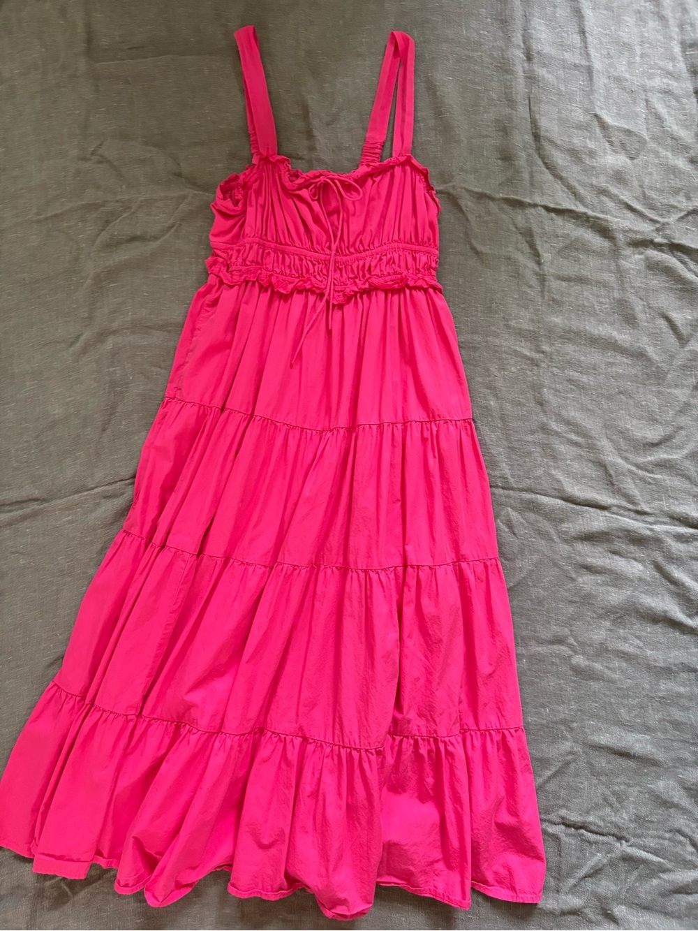 J.Crew Sevilla Tiered Dress | Pink | Size Large Petite